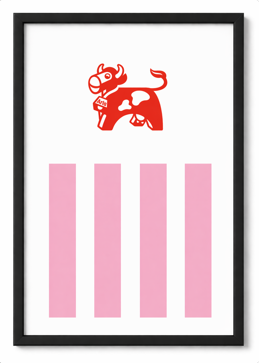 Affisch – Rosa Ränder
